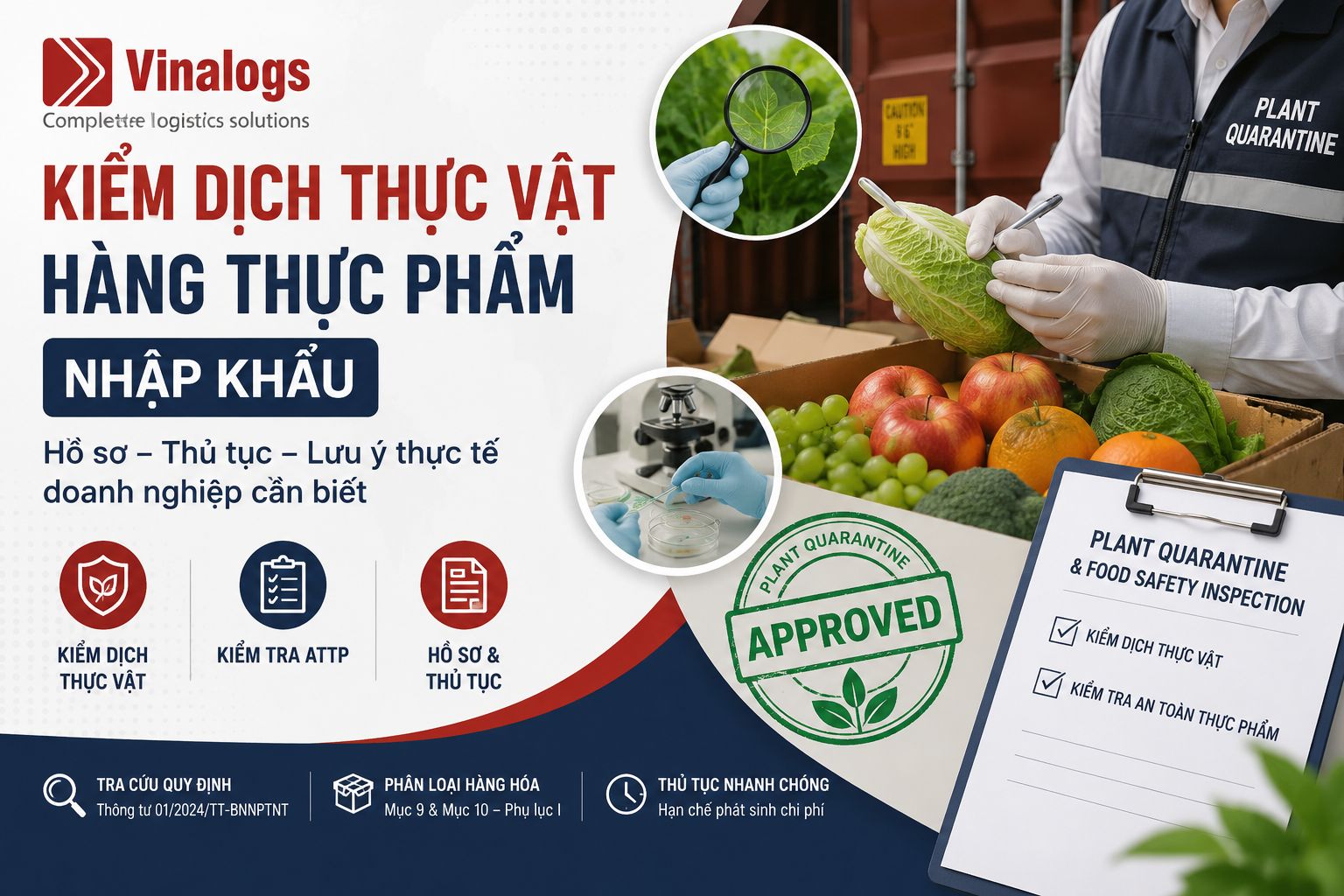 Kiểm dịch thực vật hàng thực phẩm nhập khẩu: Hồ sơ, thủ tục & lưu ý thực tế