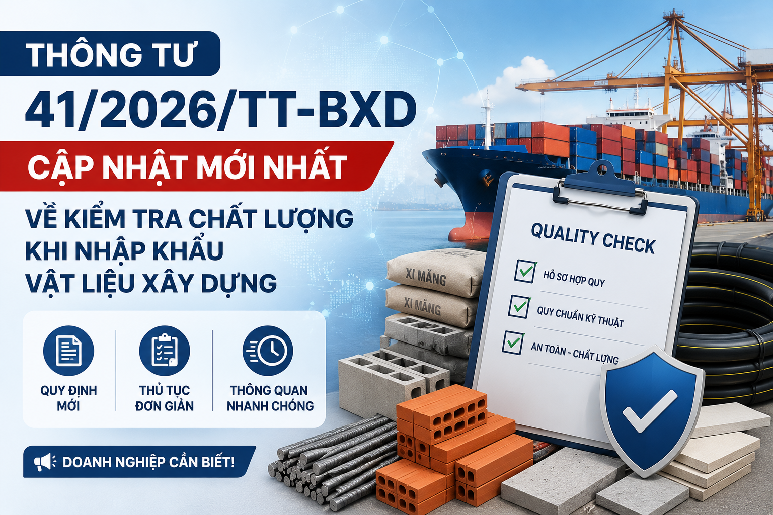 Cập nhật thủ tục kiểm tra chất lượng VLXD